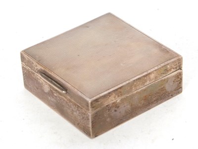 Lot 363 - A hallmarked silver cigarette box of square...