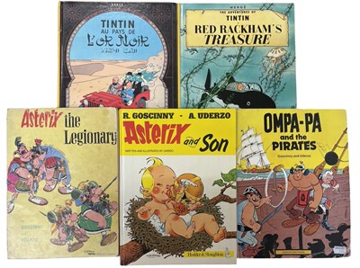 Lot 7 - HERGE / GOSCINNY AND UDERZO: 5 TITLES: TINTIN -...