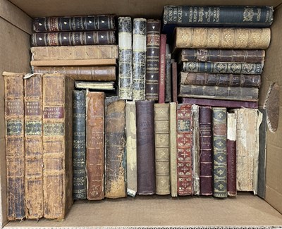 Lot 424 - ONE BOX: Various antiquarian, mostly leather...