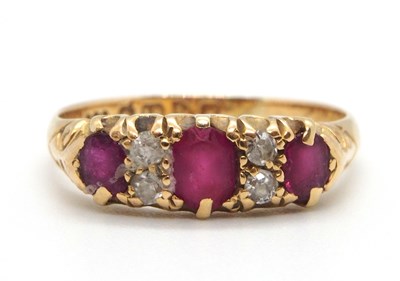 Lot 73 - An early 20th century ruby and diamond ring,...