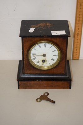 Lot 45 - Late 19th century mantel clock in walnut and...