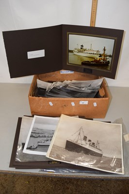 Lot 47 - Box of photos of passenger ships Approximately...
