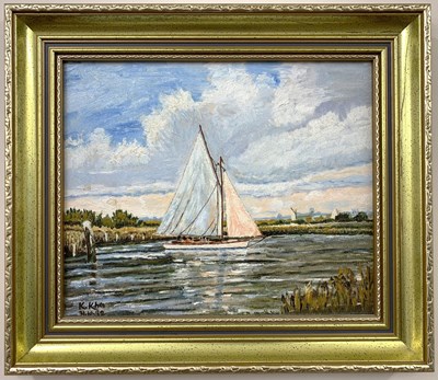 Lot 8 - K.Kher (British, Contemporary) 'Hickling Broad'...