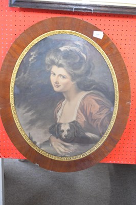 Lot 300 - Lady Hamilton, Victorian coloured print, 54 x...