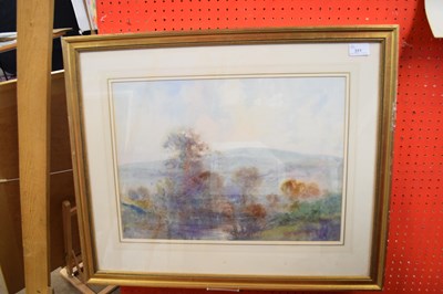 Lot 311 - H Carter, signed watercolour, Misty river...
