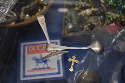 Lot 99 - Mixed Lot: Small hollow 9ct crucifix together...