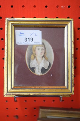 Lot 319 - Pair of portrait miniatures