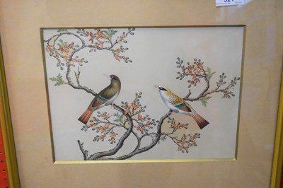 Lot 321 - Pair of Oriental watercolours in gilt frames,...