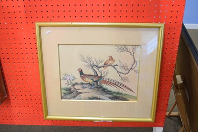 Lot 321 - Pair of Oriental watercolours in gilt frames,...