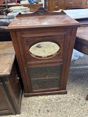 Lot 324 - Late Victorian music cabinet with mirrored door