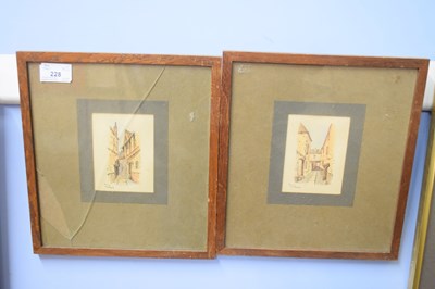 Lot 228 - Edward Pococke, signed pair of watercolours,...
