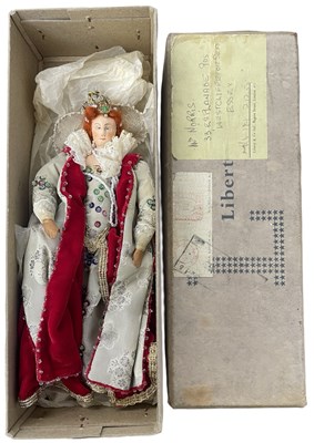 Lot 172 - A cloth doll modelled as Queen Elizabeth I by...