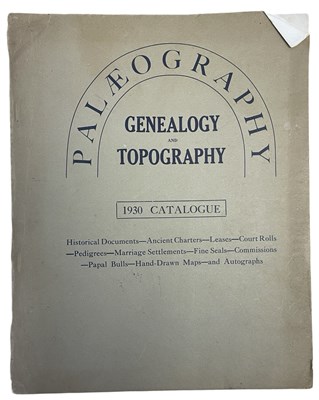 Lot 1104 - PALAEOGRAPHY: GENEALOGY AND TOPOGRAPHY, 1930...