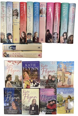 Lot 830 - ONE BOX: 21 Katie Flynn hardback novels, each...