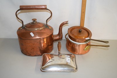 Lot 33 - Mixed Lot: A copper kettle, a further copper...