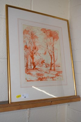 Lot 42 - Contemporary school study of a rural view...