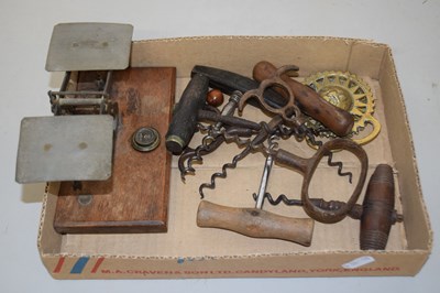 Lot 60 - Mixed Lot: Vintage corkscrews, postal scales etc