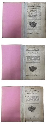 Lot 1150 - CHRONOLOGICAL DIARIES FOR THE YEARS 1718 /...