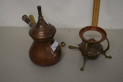 Lot 80 - Small copper tea urn