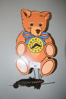 Lot 85 - Modern teddy bear wall clock