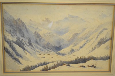 Lot 205 - William West, watercolour, Norwegian valley,...