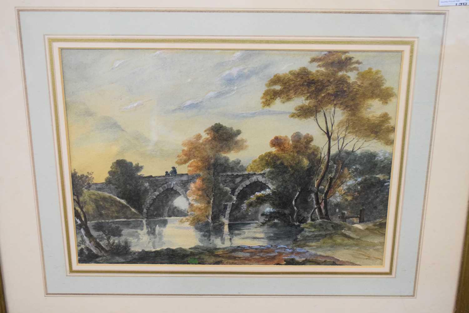 Lot 252 - English School (19th century), River landscape...