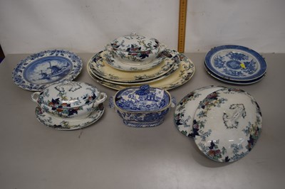 Lot 154 - Mixed Lot:  Various Victorian dinner wares and...