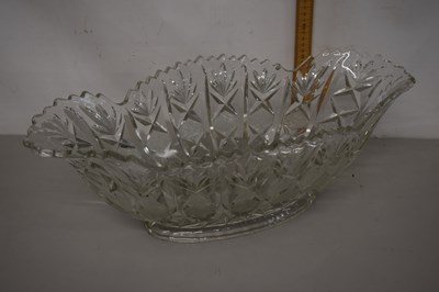 Lot 158 - Large cut glass bowl and a cut glass jug