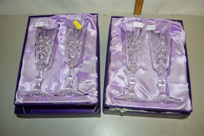 Lot 170 - Four boxed champagne flutes