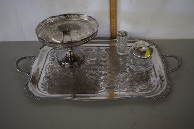 Lot 179 - Mixed Lot: Silver plated serving tray and...