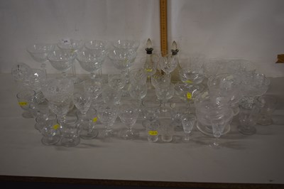 Lot 219 - Large mixed lot of various clear drinking glasses