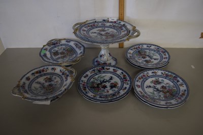 Lot 233 - Quantity of Victorian iron stone dessert wares