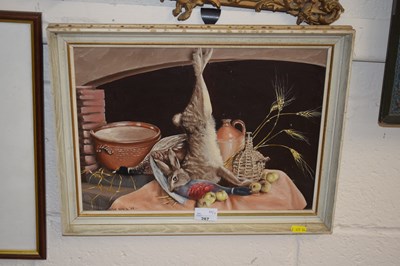 Lot 287 - K W Hastings, still life with game, oil on board