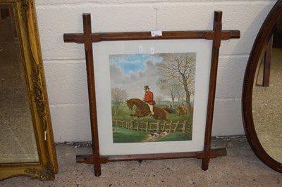 Lot 289 - Late 19th Century hunting print in oak Oxford...