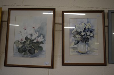 Lot 302 - Urquhart, two floral studies, watercolours,...