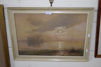 Lot 307 - Edward J Duval, Sunrise over Kilchurn Castle,...