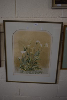 Lot 309 - June Wiseman, coloured print Arum Lilies,...