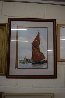 Lot 329 - Sims, study of a Wherry, watercolour, framed...