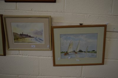 Lot 337 - David Fuller, study of a Broads yachting scene...