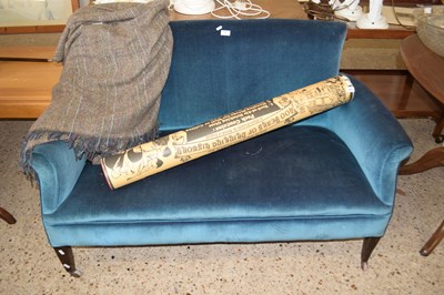 Lot 363 - An Edwardian blue upholstered two seather sofa