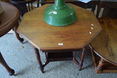 Lot 389 - Edwardian American walnut two tier octagonal...