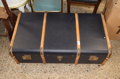 Lot 396 - Vintage metal framed trunk