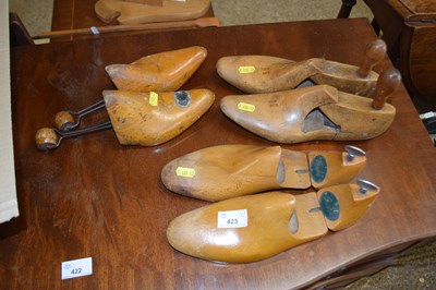 Lot 423 - Three pairs of vintage shoe stretchers