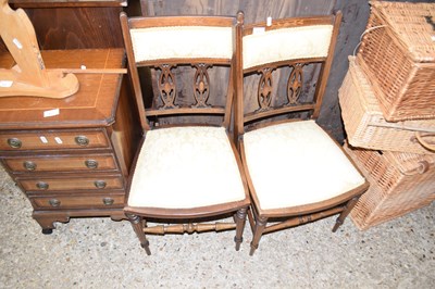 Lot 438 - A pair of Edwardian bedroom chairs