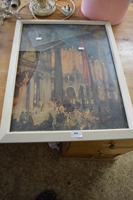 Lot 442 - Frank Brangwyn, coloured print, framed and glazed