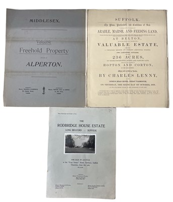 Lot 1068 - ONE PACKET: Sales particulars for Middlesex /...