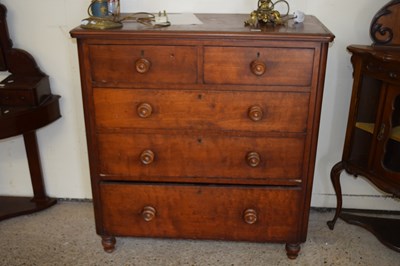 Lot 454 - A Victorian mahogany chest of two short over...