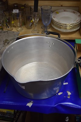 Lot 546 - An aluminium jam pan