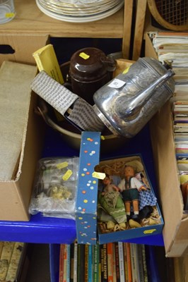 Lot 583 - Brass jam pan and assorted house clearance...