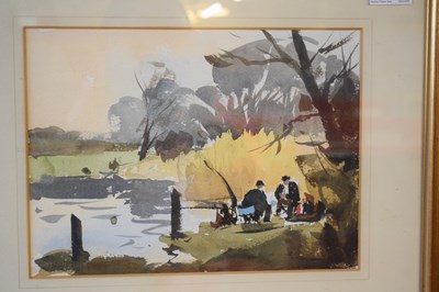 Lot 290 - John Tookey, Figures seated by a river,...